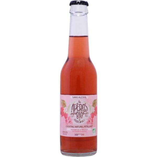 Pierre &amp; Nico - Cocktail sans Alcool 0.0 Framboise &amp; Hibiscus 27.5cl Bio